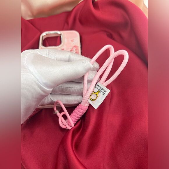 Pink Map Design I-Phone 16 pro max Case with Strap - Picture 7 of 7